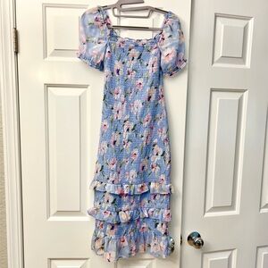 Abercrombie & Fitch Ruched Floral Dress